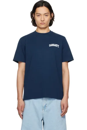 Carhartt T-shirt bleu marine à logo Script de style collégial