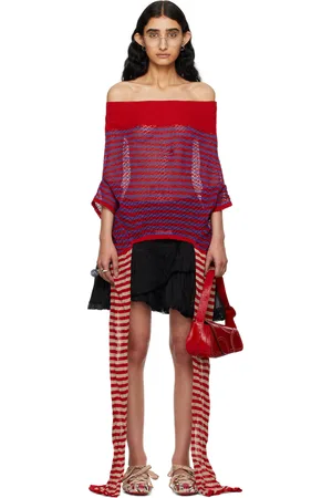 Kiko Kostadinov Cardigan Spakona rouge et mauve
