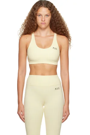 Sporty & Rich Soutien-gorge de sport jaune exclusif à SSENSE