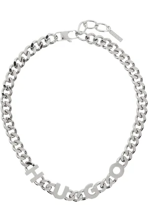 HUGO BOSS Collier argenté en chaine à maillons gourmette
