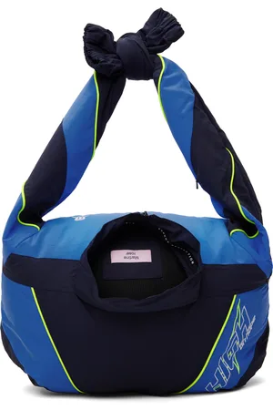 MARTINE ROSE Cabas de style blouson de survêtement bleu et bleu marine