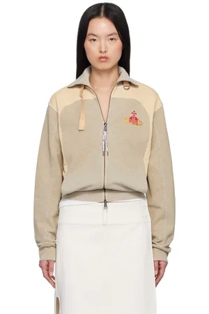 Vivienne Westwood Blouson de survêtement Alien gris et beige