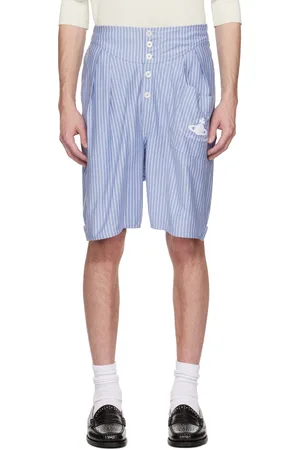 Vivienne Westwood Short Romario bleu et blanc