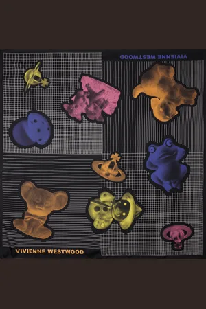 Vivienne Westwood Foulard carré noir à motif Figurines