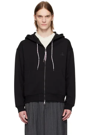 Vivienne Westwood Pull à capuche Rugged noir à glissière