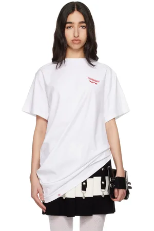 Charles Jeffrey Loverboy T-shirt Topsy Turvy blanc