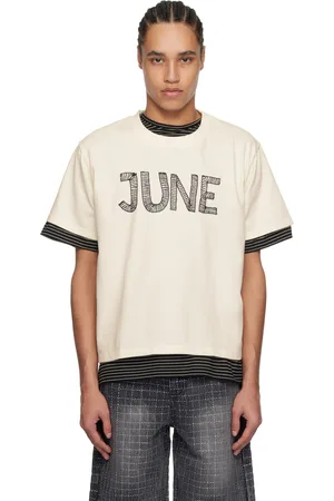 Glass Cypress T-shirt blanc à texte brodé