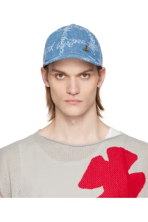 Vivienne Westwood Casquette de baseball bleue à motif à logos