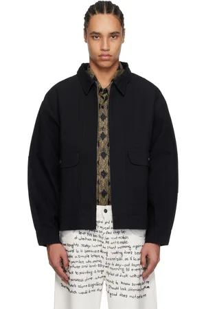 Glass Cypress Blouson noir en canevas