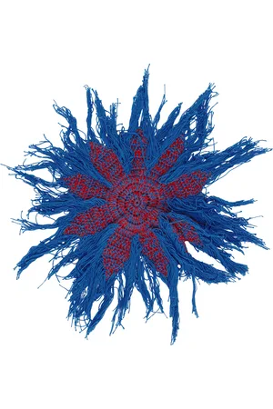 Edward Cuming Broche Crying Flower bleu et rouge