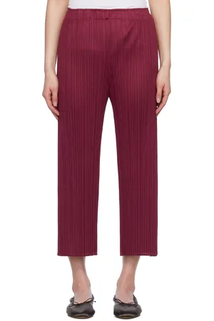 PLEATS PLEASE ISSEY MIYAKE Pantalon Monthly Colors March bourgogne