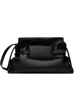 OFF-WHITE Pochette noire à attache autobloquante