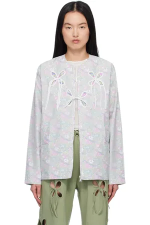 J.KIM Blouson blanc à découpes florales