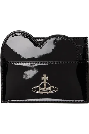 Vivienne Westwood Porte-carte noir à appliqué en forme de cœur