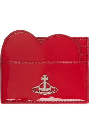 Vivienne Westwood Porte-carte rouge à appliqué en forme de cœur
