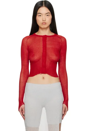 Isa Boulder Cardigan Ricepaper rouge