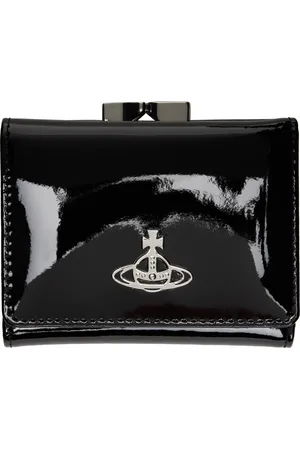 Vivienne Westwood Petit portefeuille noir à monture de bourse