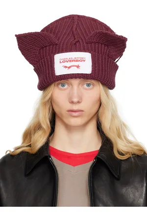 Charles Jeffrey Loverboy Bonnet épais blanc à appliqués à oreille