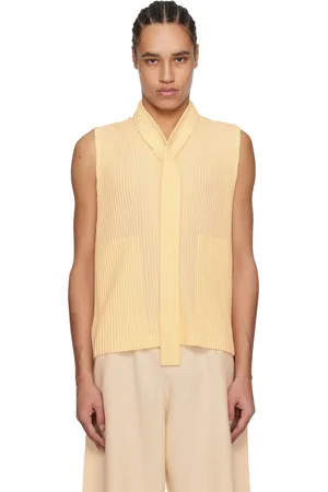 Issey Miyake Gilet Turbine blanc cassé