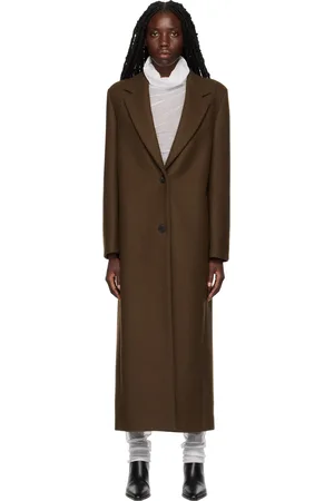 The Row Manteau brossé brun