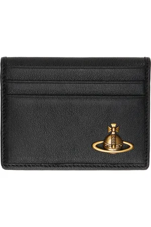 Vivienne Westwood Porte-carte Man. noir en cuir d
