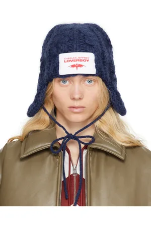 Charles Jeffrey Loverboy Bonnet épais bleu marine à oreillettes