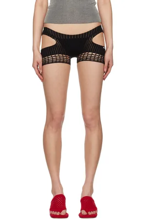 Isa Boulder Mini short noir à découpes