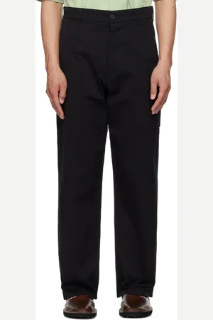 Marni Pantalon Big Confetti noir en coton à motif en jacquard