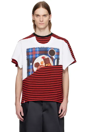 Charles Jeffrey Loverboy T-shirt étagé rouge et noir édition Auld Hag
