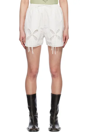 J.KIM Short blanc à découpes florales