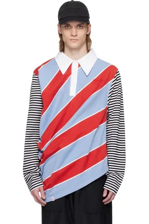Charles Jeffrey Loverboy Polo Topsy Turvy rouge et bleu