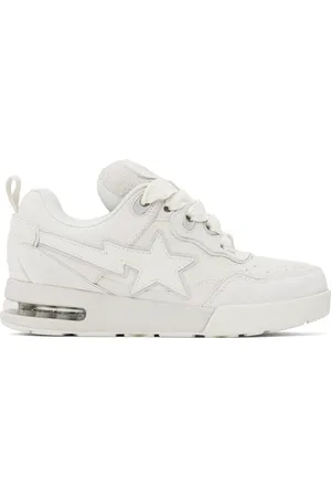 BAPE Baskets Flip #1 blanc cassé à étoiles emblématiques