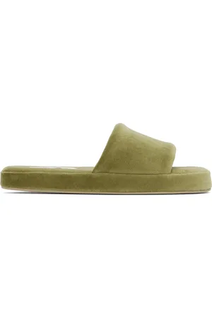The Row Pantoufles Pillow kaki