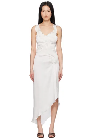 J.KIM Robe midi Markiza blanche à motif cachemire
