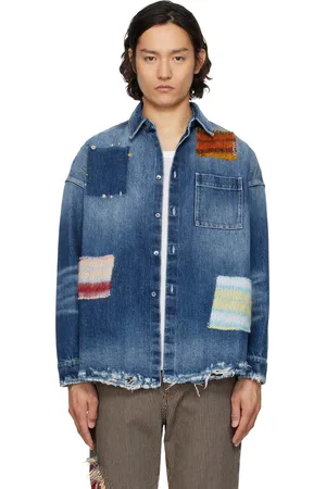 Marni Chemise Stone bleue en denim de coton