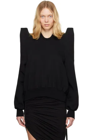 Rick Owens Pull molletonné noir à épaules Tecsweat - Hollywood