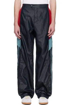 MARTINE ROSE Pantalon de survêtement bleu marine à panneaux