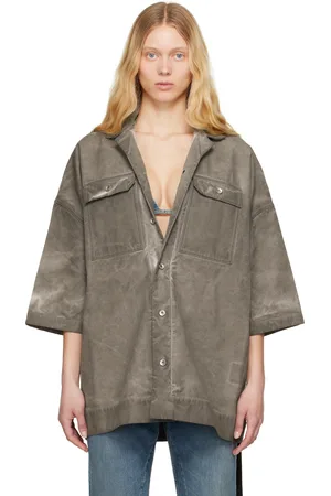 Rick Owens Chemise Magnum Tommy grise - Hollywood