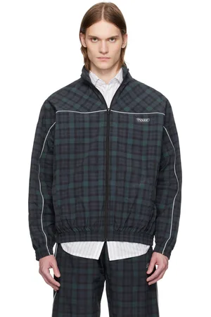 MARTINE ROSE Blouson de survêtement surdimensionné bleu marine et vert
