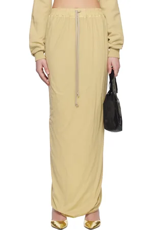 Rick Owens Jupe colonne longue à enfiler beige - Hollywood