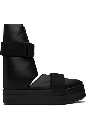 Rick Owens Sandales de style attelle noires - Hollywood