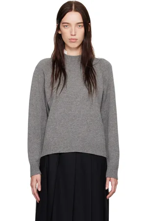 UNDERCOVER Pull gris et blanc en tricot