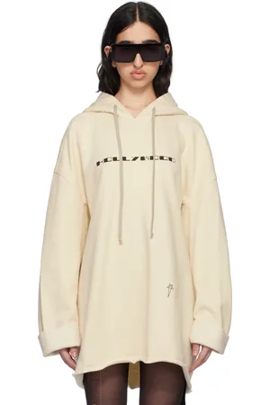 Rick Owens Pull à capuche Peter blanc cassé - Hollywood