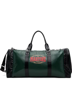 MARTINE ROSE Très grand sac de sport vert et noir