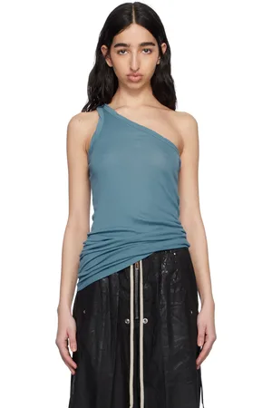 Rick Owens Débardeur bleu à bretelle unique - Hollywood