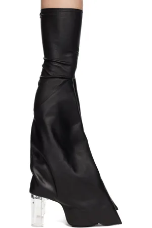 Rick Owens Bottes hautes Taco Kiss noires - Hollywood