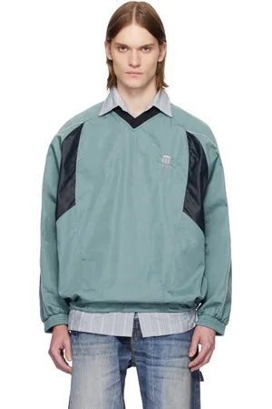 MARTINE ROSE Blouson de sport de style pull vert