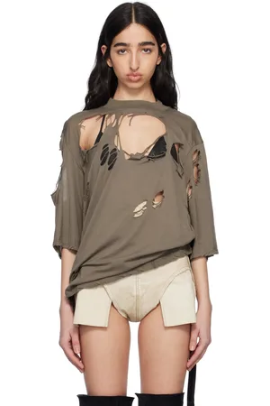 Rick Owens T-shirt Walrus gris - Hollywood