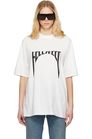 Rick Owens T-shirt à manches courtes surdimensionné blanc cassé - Hollywood