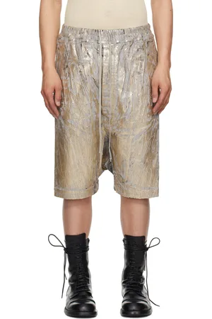 Rick Owens Short Pods doré en denim à cordon coulissant - Hollywood